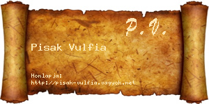 Pisak Vulfia névjegykártya